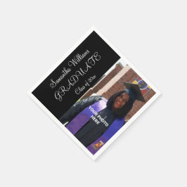 Kvinnans Elegant Photo Studenten Pappersservett