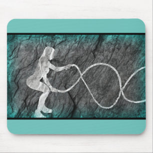 Kvinnans Fitness - Battle Ropes Workout Mousepad Musmatta