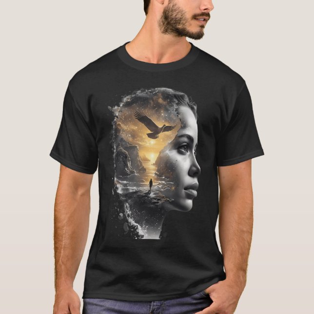 Kvinnans Huvud T Shirt (Framsida)