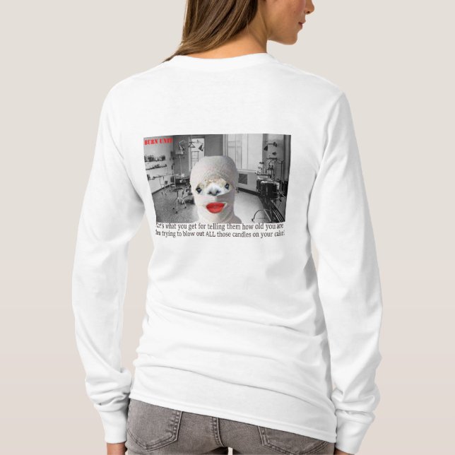 kvinnans långärmad T, brännenhet T Shirt (Baksida)