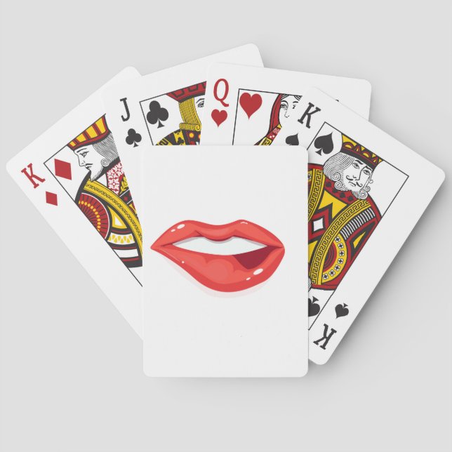 Kvinnans Läppar Casinokort (Baksidan)