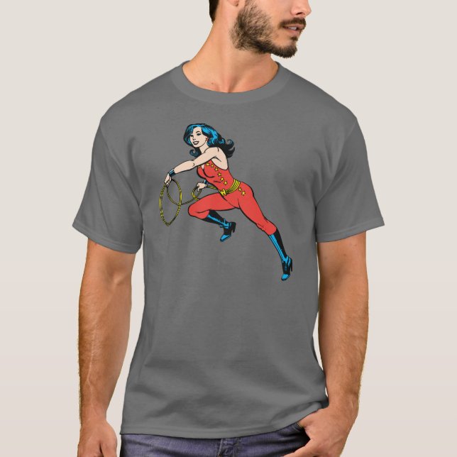  kvinnans rött t-shirt (Framsida)