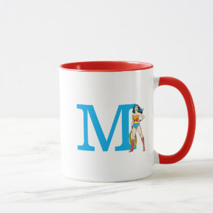 kvinnans ställning Lägg till Monogram och Namn Mugg
