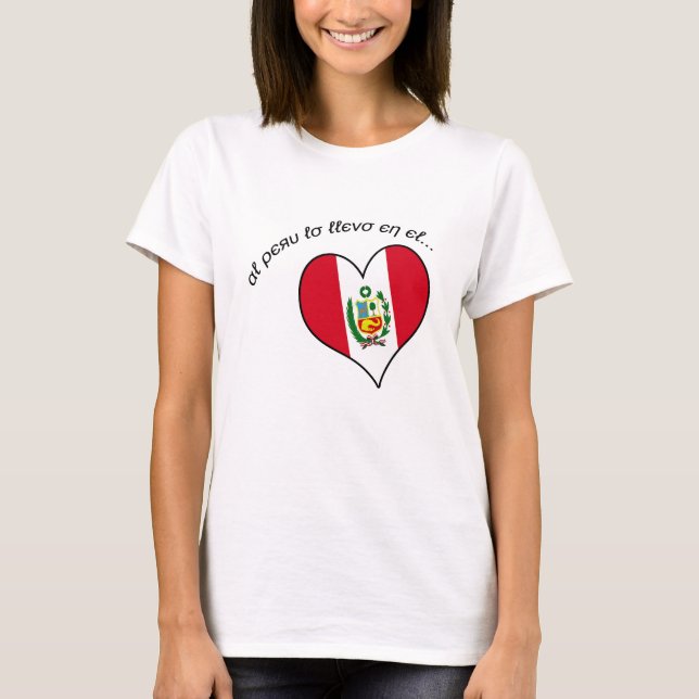 KvinnaPeru skjorta T-shirt (Framsida)