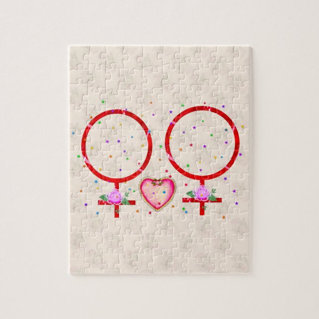 Kvinnapluskvinna Pussel (Vertikal)