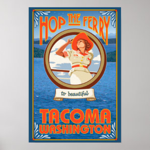 Kvinnaridningfärja - Tacoma, Washington Poster