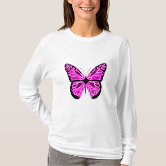 Kvinnas fjäril långärmad skjorta t shirt