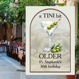 Kvinnas Klassiska Mar Tini Lite Äldre 30-årsdag Inbjudningar