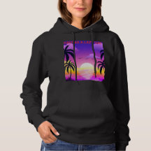 kvinnas late dag solnedgång hoodie