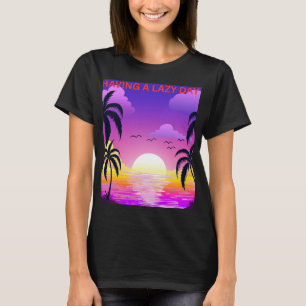 kvinnas late dag solnedgång T-shirt