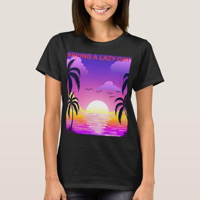 kvinnas late dag solnedgång T-shirt (Framsida)