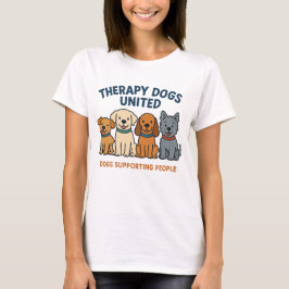 Kvinnas söta hundar som stöttar människor t-shirt