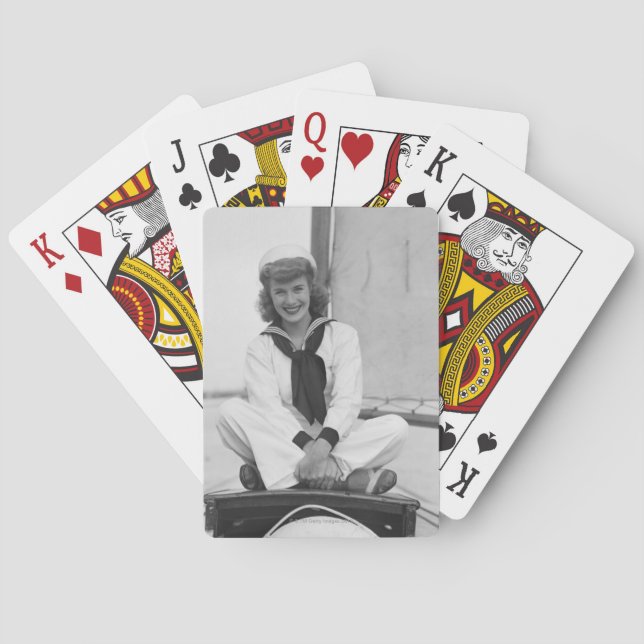 Kvinnasjöman Spel Kort (Baksidan)