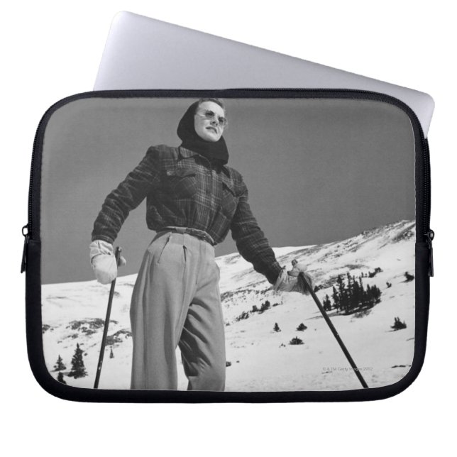 KvinnaSkier Laptop Sleeve (Framsidan)