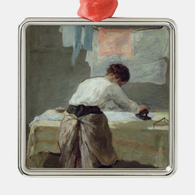 Kvinnastrykning Julgransprydnad Metall (Framsidan)