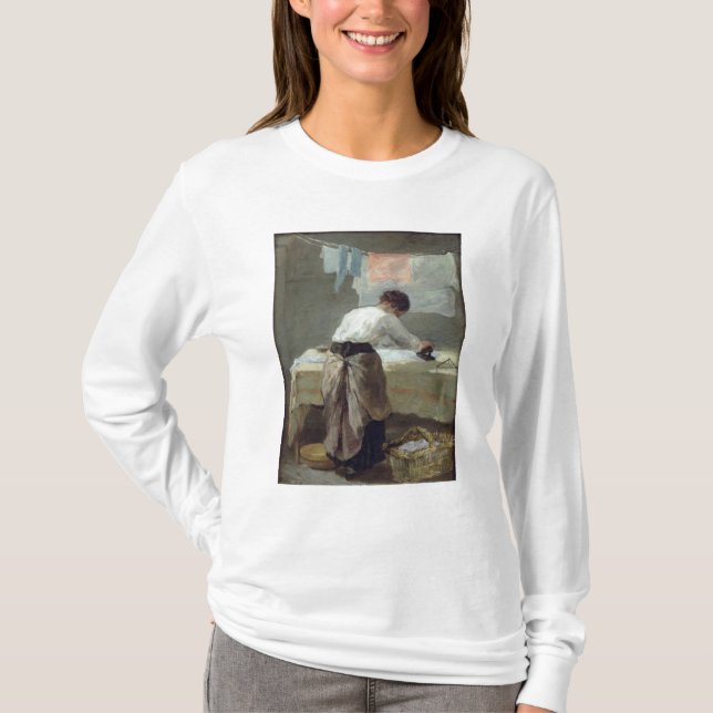 Kvinnastrykning T Shirt (Framsida)