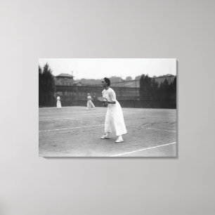 Kvinnatennisspelaren som får klar, fotograferar canvastryck