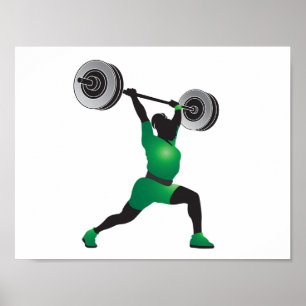 KvinnaWeightlifting Poster
