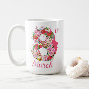 Kvinndagen i internationell den 8 maj 2024 i lyckl kaffemugg