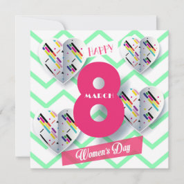 Kvinndagen i lycklig! Den 8 mars Internationell He Inbjudningar