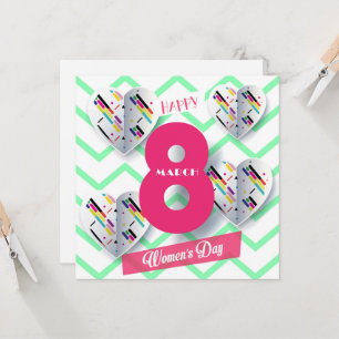 Kvinndagen i lycklig! Den 8 mars Internationell He Inbjudningar