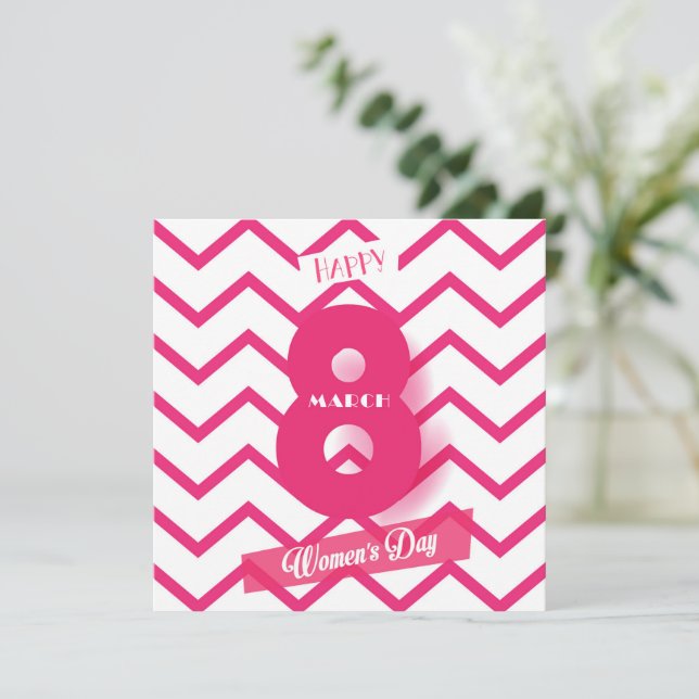 Kvinndagen i lycklig! Den 8 mars Internationell He Inbjudningar (Stående Fram)