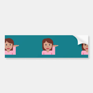 kvinnemoji bildekal