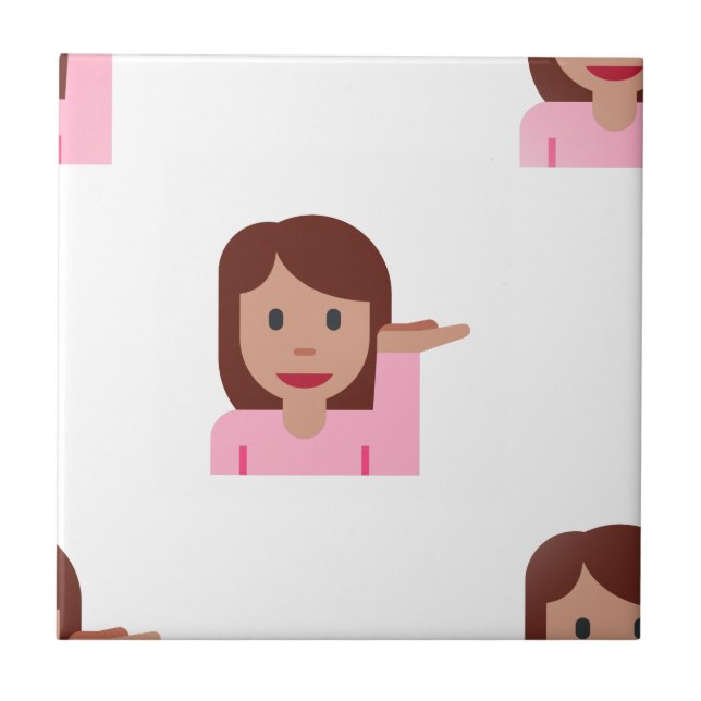 kvinnemoji kakelplatta (Framsidan)