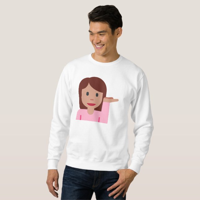 kvinnemoji manar sweatshirt (Hel framsida)