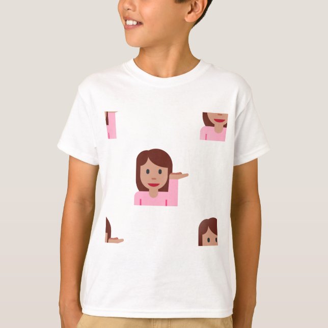 kvinnemoji t shirt (Framsida)