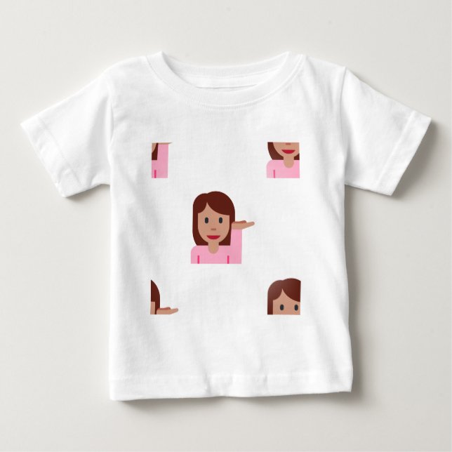 kvinnemoji tee shirt (Framsida)
