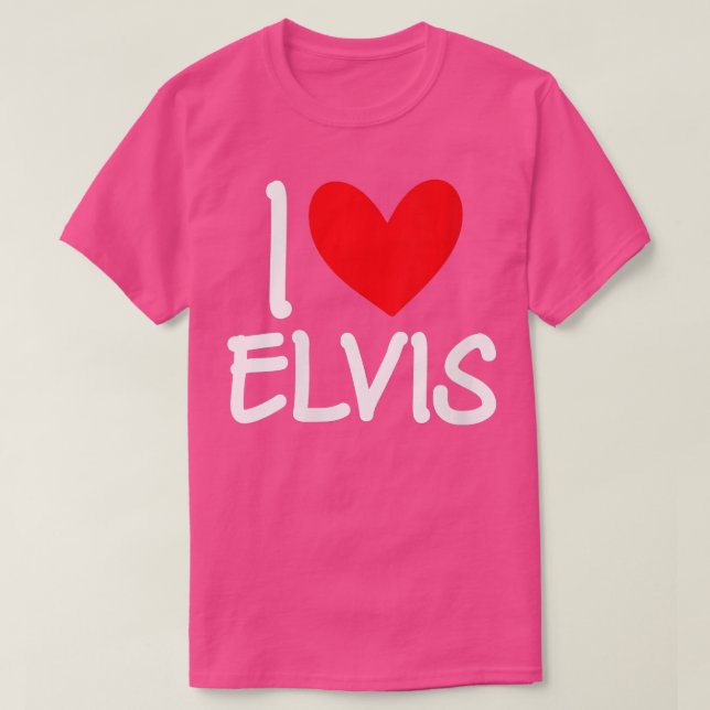 KVINNENS I Kärlek Elvis Namn Personlig Manar Guy B T Shirt (Design framsida)