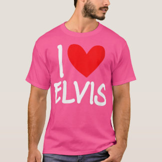 KVINNENS I Kärlek Elvis Namn Personlig Manar Guy B T Shirt
