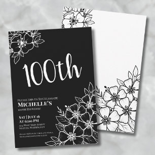Kvinnlig 100-årsfest inbjudningar