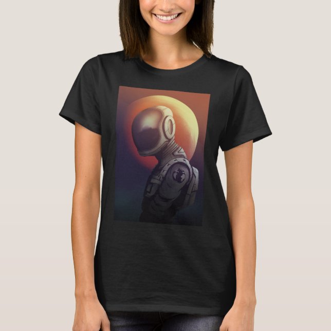 Kvinnlig astronaut  t shirt (Framsida)