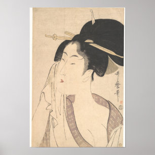 Kvinnlig avslappning efter hennes ed poster