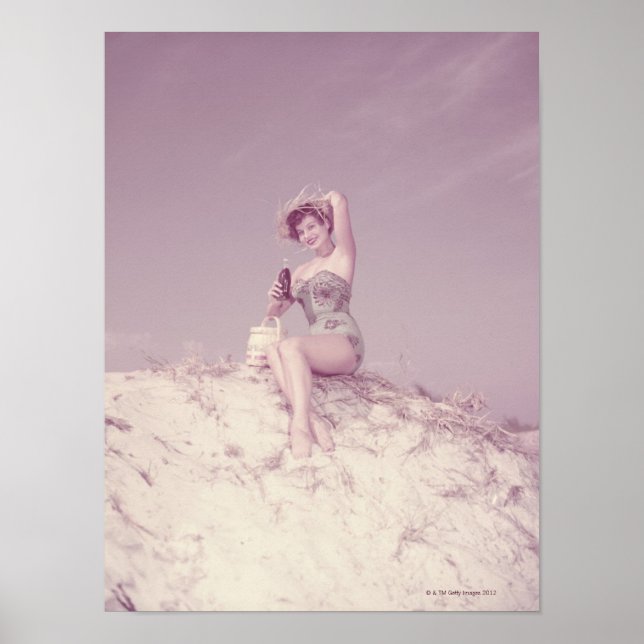 Kvinnlig avslappning på båge poster (Framsidan)