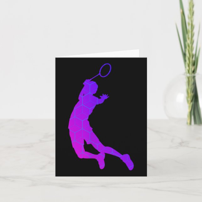 Kvinnlig badmintonspelare badminton boll  kort (Framsida)