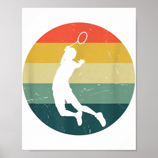 Kvinnlig badmintonspelare badminton  poster (Framsidan)