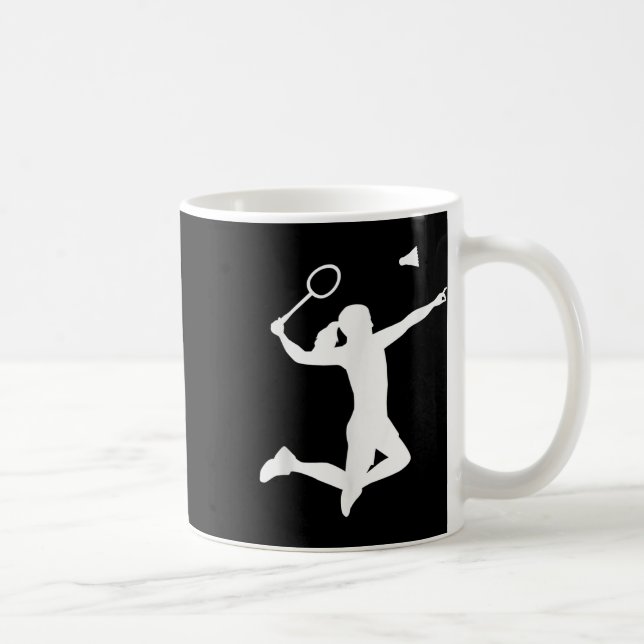 Kvinnlig badmintonspelare  kaffemugg (Höger)