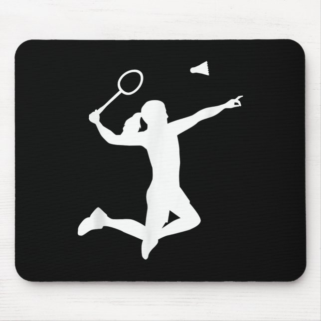Kvinnlig badmintonspelare musmatta (Framsidan)