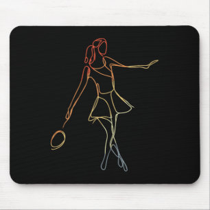 Kvinnlig badmintonspelare Sketch Shuttle Game For  Musmatta