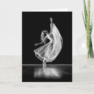 KVINNLIG BALLETDANCER - SVART OCH VITT KORT