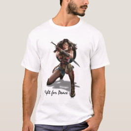 kvinnlig blockering med armbågsben tee shirt