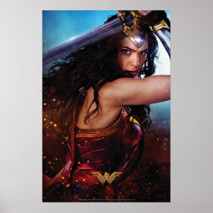 kvinnlig blockering med ord poster