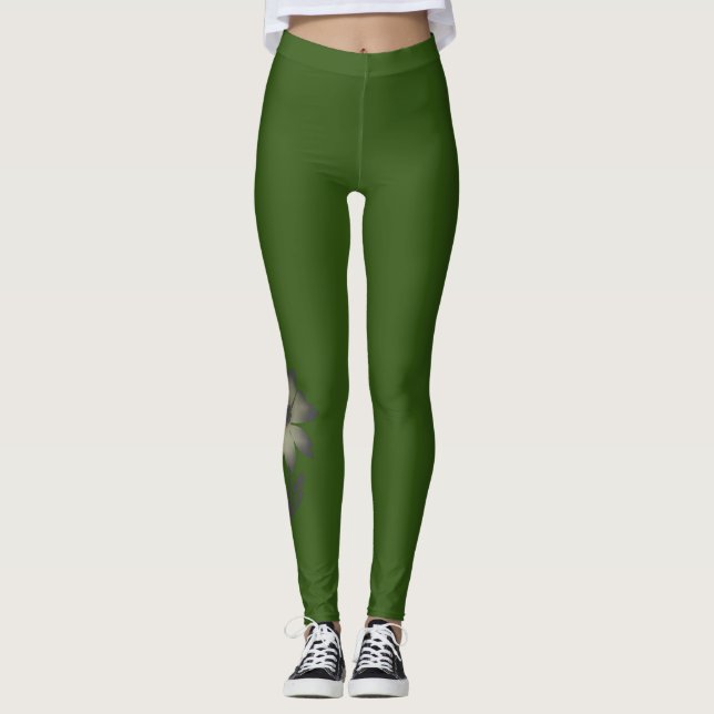 kvinnlig blommigt leggings (Framsida)