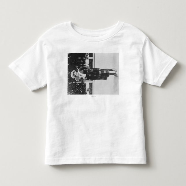 Kvinnlig bokföring i tennis-konturfoto t-shirt (Framsida)