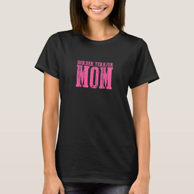 Kvinnlig Border Terrier Mamma  1 T Shirt (Framsida)
