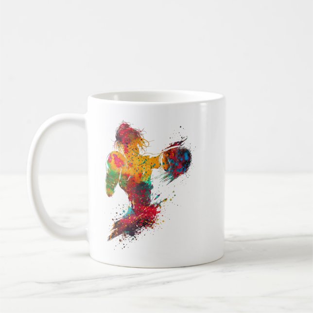Kvinnlig boxare kaffemugg (Vänster)