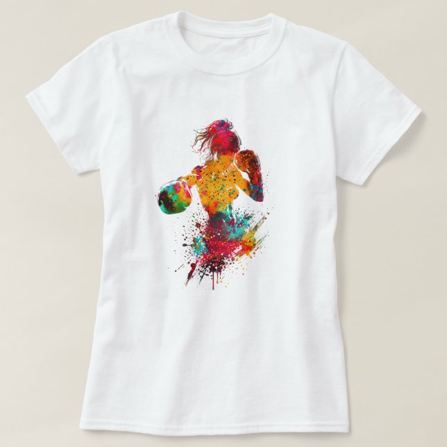 Kvinnlig boxare t shirt (Design framsida)